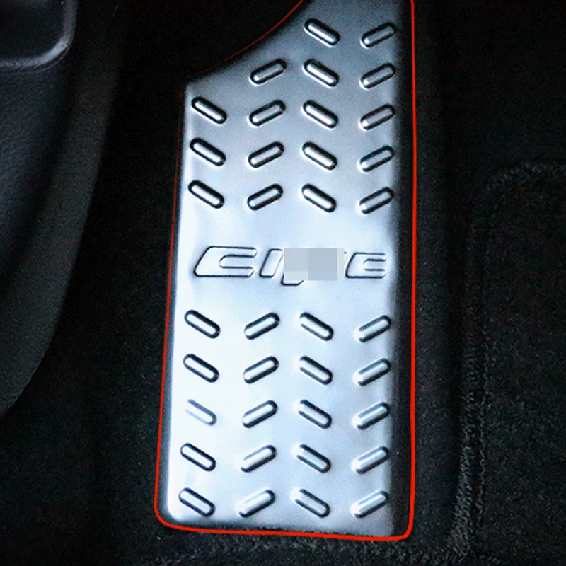 Foot Rest Covers for Honda Civic 2016-2019 10th Gen Foot Rest Decorative Frame Trim Stickers Car Interior Accessories