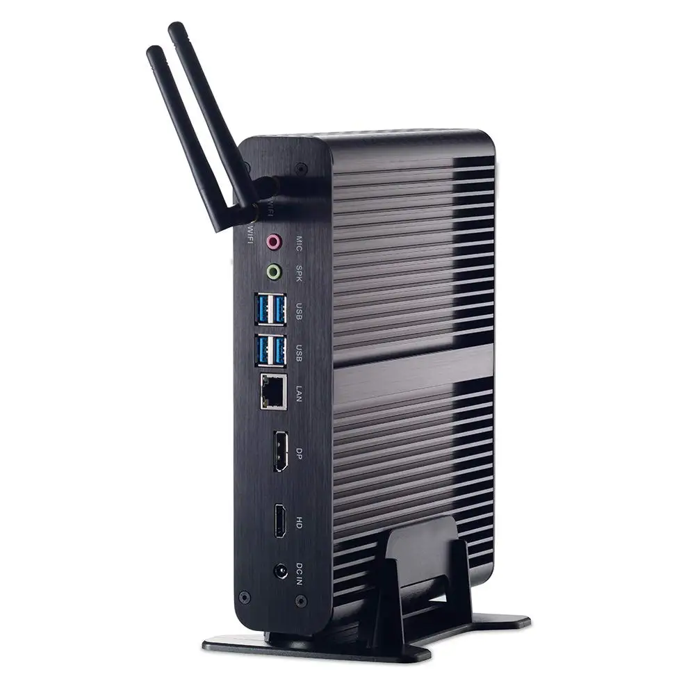 Topton Powerful Mini PC Fanless Industrial Computer i7 10710U 1165G7 Quad Core CPU 64GB RAM 2TB M.2 PCIe SSD Windows 11/10 Pro