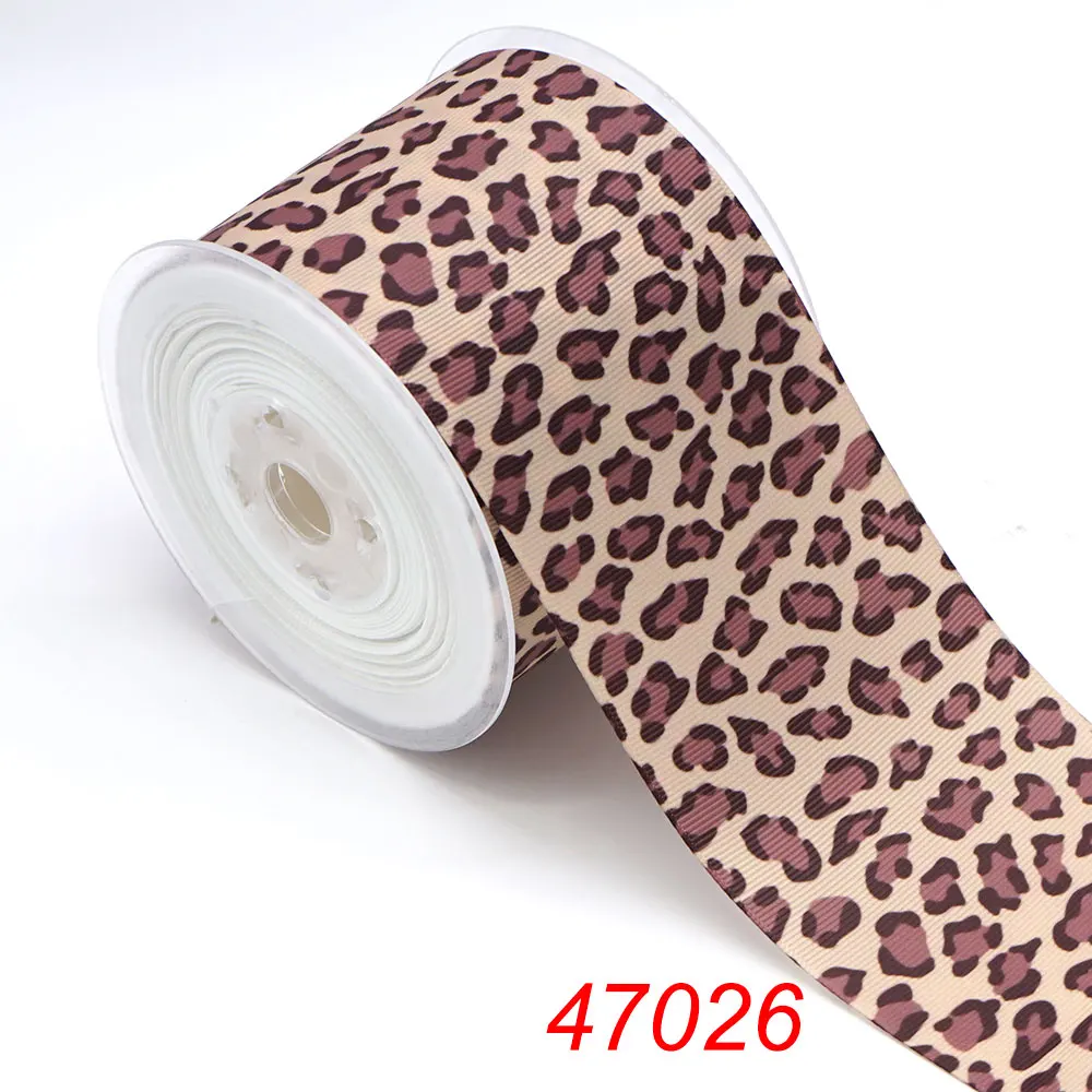 DIY Cartoon Leopard Grain Printed Grosgrain Ribbon For Craft Supplies Sewing Accessories 5 Yards. 47025