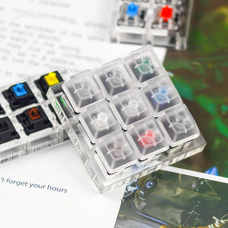 

9-key CHERRY Black Red Brown Blue Green White Clear Grey Silver shaft switch shaft test tool switch Test shaft，YT9