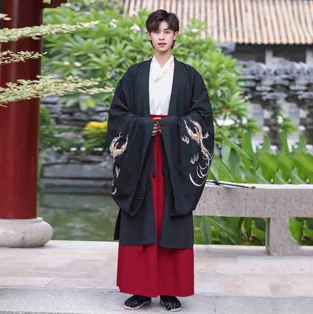 Hanfu Men Chinese Traditional Embroidery Hanfu Dress Male Christmas Costume Red black Hanfu Jacket For Men Plus Size 3xl Hanfu AliExpress