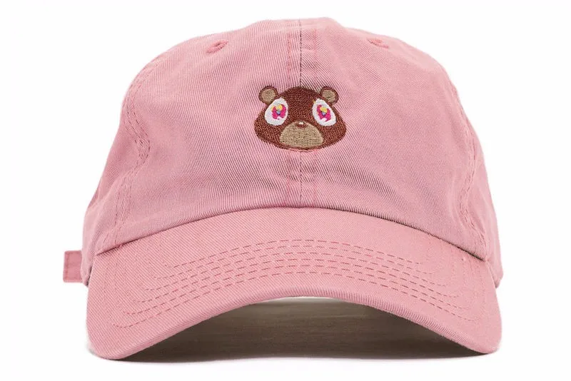 Kanye West Ye-gorra de béisbol bordada con dibujos animados para hombre y mujer, gorro de béisbol con estampado de oso pequeño, 100% algodón,