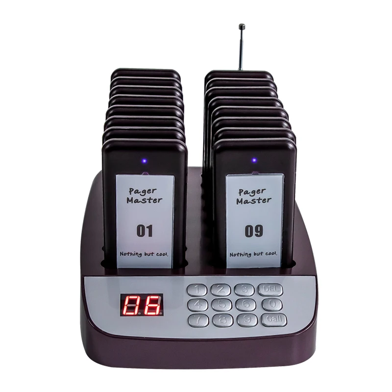 Wirelesslinkx Restaurant Buzzer Pager Wireless Paging Guest Calling System for Cafe Dessert Shop Church Food Truck / Court