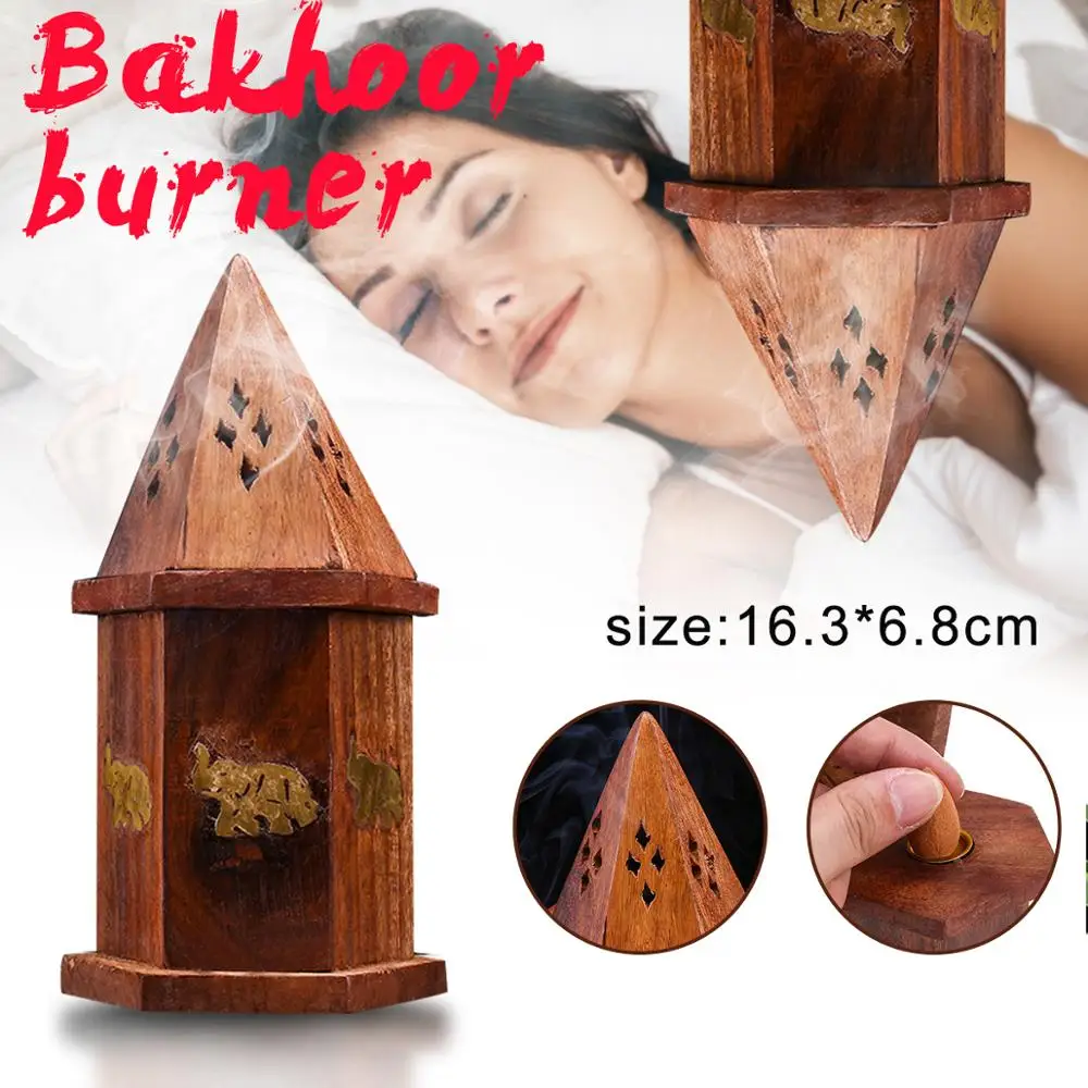 Bakhoor burner Arabic Incense Burner Mabkhara for oud bukhoor traditional wood