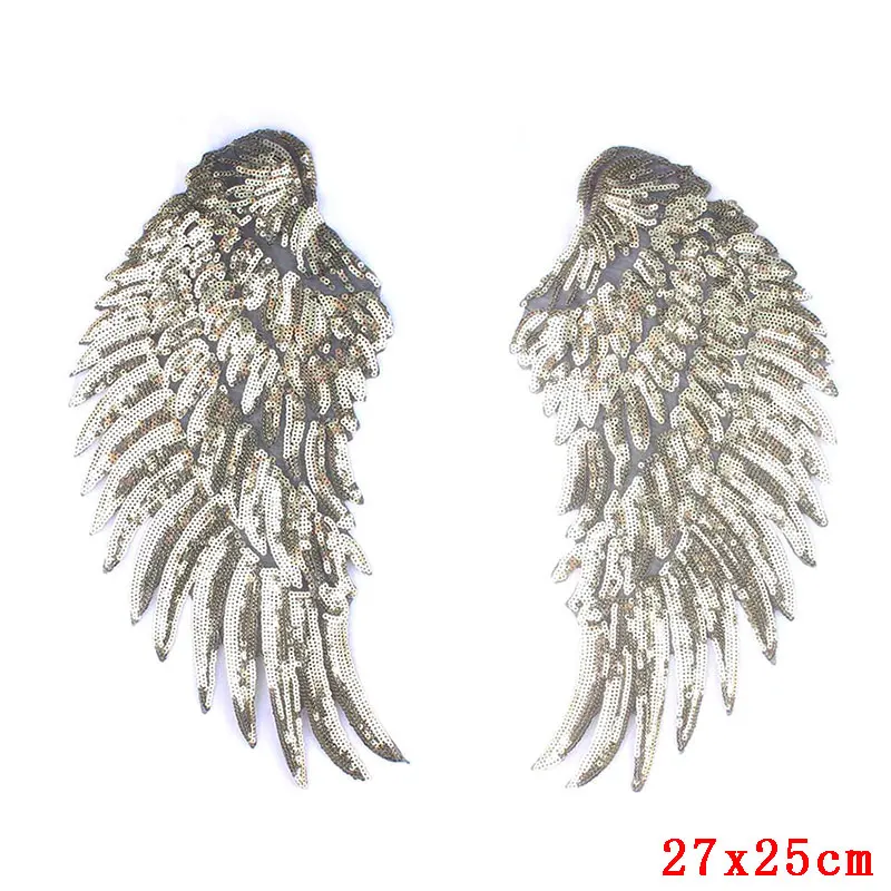 Angel Wings Patches for Clothing Big Patches For Clothing Large Patch Sequin Patch Diy Patch Sequin Applique Iron on Patch