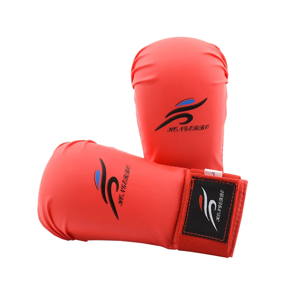 Cheap Karate Sparring Gloves Men Women WKF Training Mitts for Kids Red Blue Boxing MMA Pouching Bag Gloves Taekwondo Hand Gear