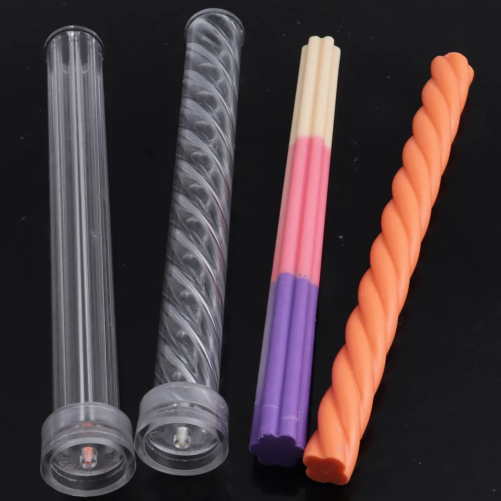 Moules à bougies en forme de spirale, Long poteau en fleur de prunier, cylindre de bougie fait à la main, aromathérapie, moule artisanal en argile, outils de fête de mariage