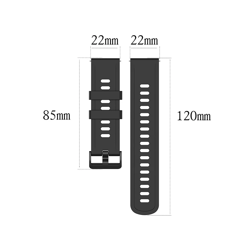 22mm Silicone Watchband Wristband for LG G Watch W100/W110/W150 Bands Pebble Classic/Time/Time Steel/2/2 SE Smart Watch Strap