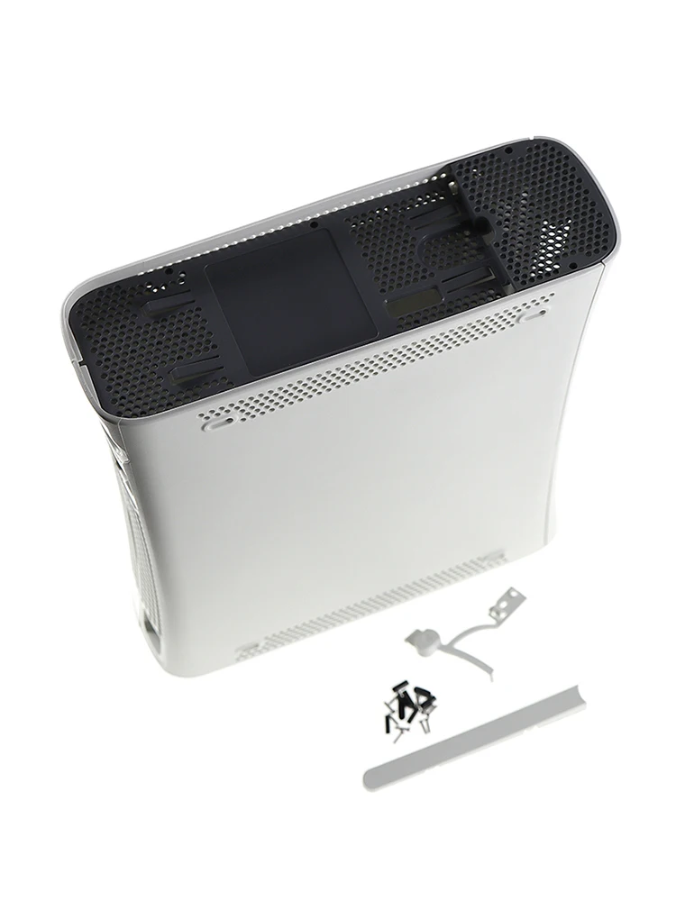 1 zestaw obudowy do Xbox 360, czarno-biały, pełny zestaw, obudowa z przyciskami do konsoli XBOX 360 fat, etui ochronne. — 2