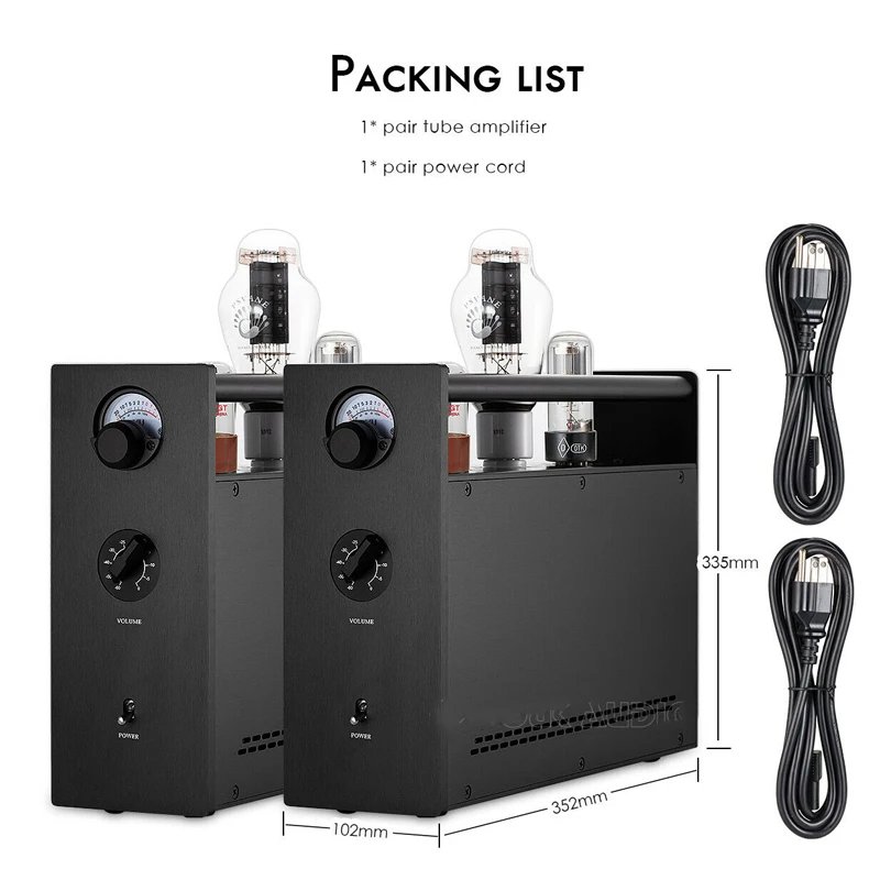 Dupla mono tubo de alta fidelidade 300b canal esquerdo e direito febre amplificador de potência estéreo divisão pura classe um tubo amplificador família