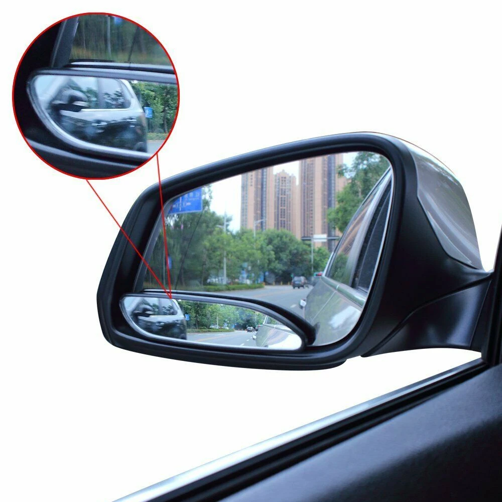 

2pcs 360° Wide Angle Convex Rear Side View Rotate Adjustable Blind Spot Mirror For Car Truck SUV RV Van 130x30x10mm