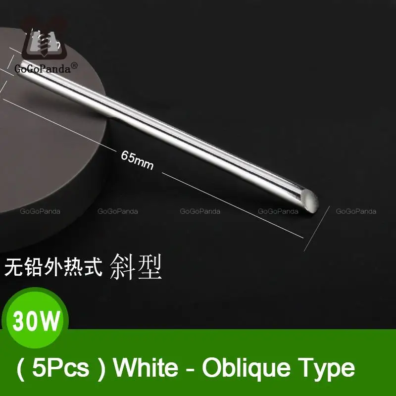 교체 납땜 인두 팁, 환경 보호 납땜 도구, 무료 배송, 30W, 40W, 60W, 5 개
