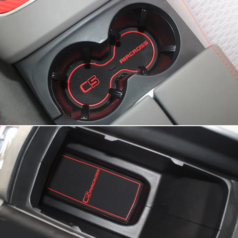 Vtear Door Slot Pad Anti-Slip Coaster Gate Groove Mat Interior Decoration Car-Styling Accessories For Citroen C5 Aircross 2021