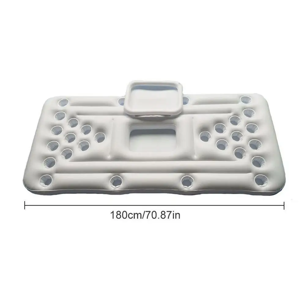 Beer Table Inflatable Floating Drainage Table Tennis Game Table Inflatable 28 Cup Hole Floating Row Swimming Pool Accessories