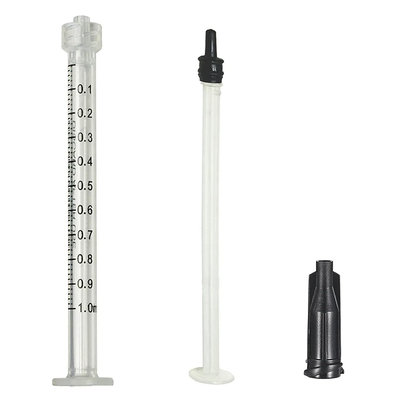 1CC/ML Luer Lock Syringe With Black Cap,Uses for Scientific Lab, Measurement and Dispensing Industrial