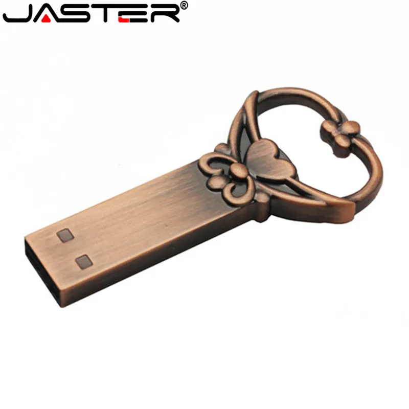 Clé USB 2.0 en métal, support à mémoire de 4GB 8GB 16GB 32GB 64GB 128GB, lecteur Flash, cadeau, créativité, disque U, capacité réelle 100%