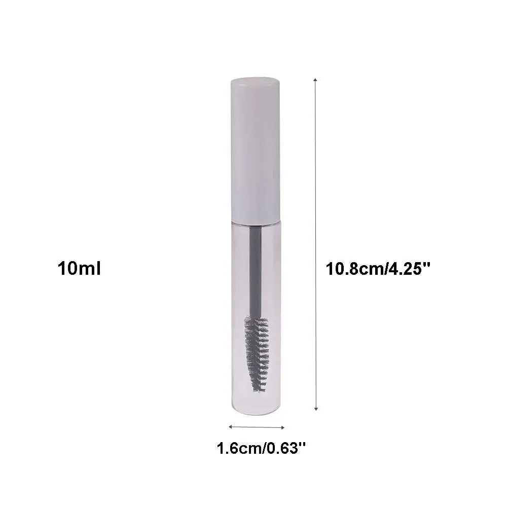 1 pz 10ml ciglia vuote tubo Mascara tubo fiale strumento bottiglia moda per olio di ricino contenitore Mascara fai da te Set con tappo argento