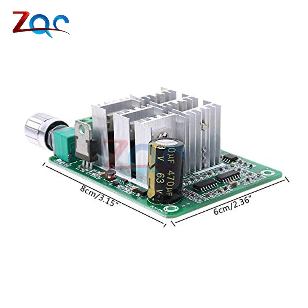 15A BLDC Three-Phase Sensorless Brushless Motor Speed Controller Explosive Fan Drive DC 5-36V 12V 24V With Potentiometer Switch