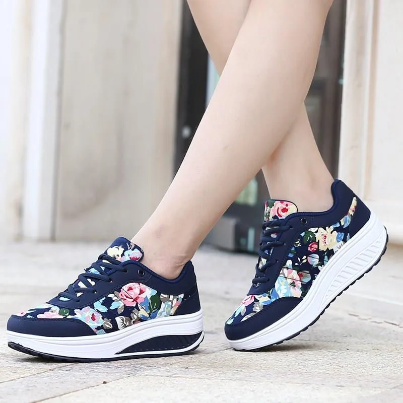 KAMUCC Women Shoes 2018 Fashion Sneakers Women Basket Femme Comfortable Wedges Sneakers chaussure femme Women Vulcanize Shoes