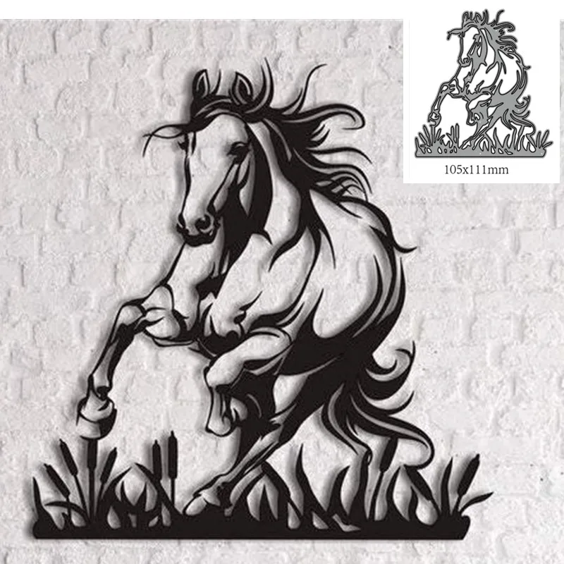 Metal Cutting Dies Animal horse Decoration Scrapbook Paper Craft Knife Mould Blade Punch Stencils