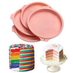2/3/4 Pcs Set Silicone Layered Cake Round Mold Kitchen Bakeware DIY Desserts Mousse Cake Moulds Baking Pan Tool Cooking Forms