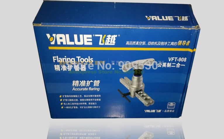 

Free shipping New Arrived VALUE 9 Diameter Flaring Tool VFT-908 Metric and Inch Hole Meet Your Requirements