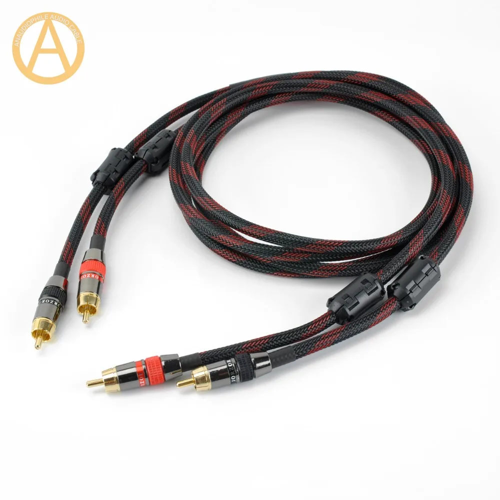 Hifi RCA Cable 4N OFC RCA Interconnect Cable RCA Male 2 Male Audio AV Cable Amplifier Preamplifier DAC