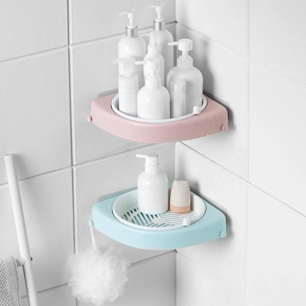 Large Capacity with Hanger Bath Storage Holder Triangular Rack for Bedroom