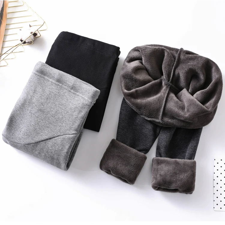 2022 Hot Sale All Match Maternity Pants Winter Leggings Good Quality Cotton Thicken Velvet Warm  for Pregnant Women