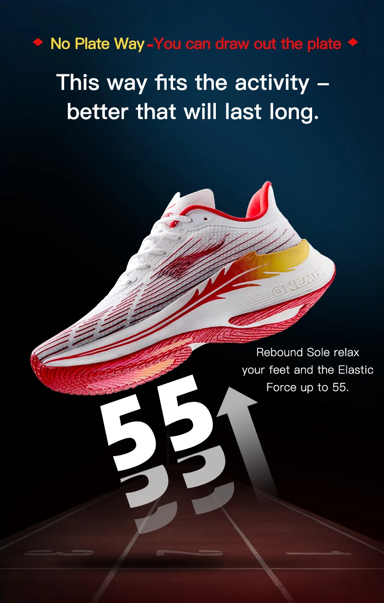 ONEMIX Männer Laufschuhe für Männer Atmungsaktive Mesh Leichtathletik Wanderschuhe Rot Leichte Frauen Trainer Sport Turnschuhe für Männer – Detail 3