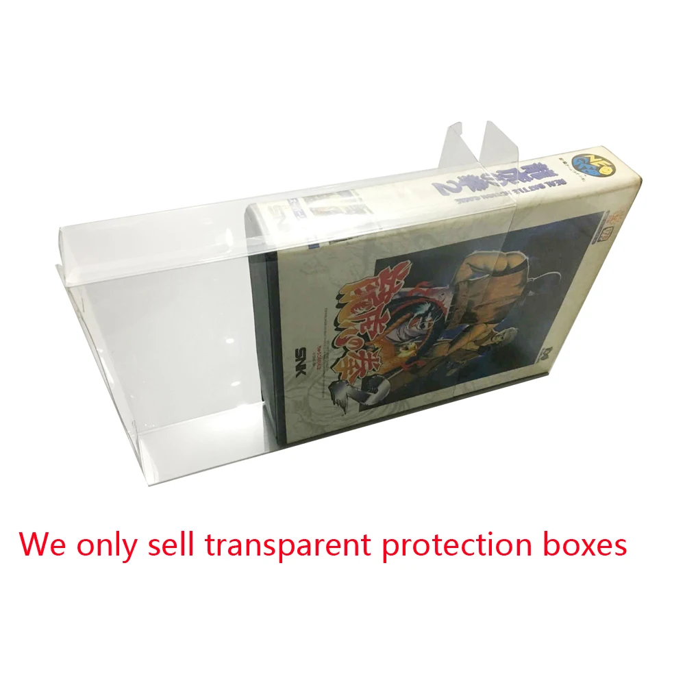 10 PCS Transparent Collection Storage Box For S-N-K Home Game Console For NEO-GEO aes Plastic Case PET Protector display box