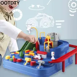 Manual Car Adventure Track Toys For Children Educational Rescue Vehicles Adventure Toys Parking Lot simulation Gift For Toddlers