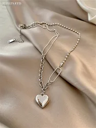2022 Unique creative stitching design necklace INS fashion love necklace simple personality female clavicle chain