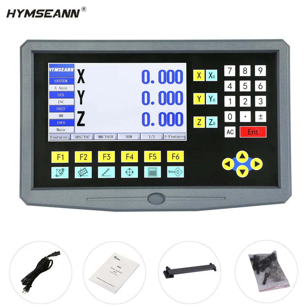 Monitor Lcd Dro para Usinagem Línguas Exibição de Leitura Digital Eixos Ttl Ac110v 220v Codificador de Escala Linear