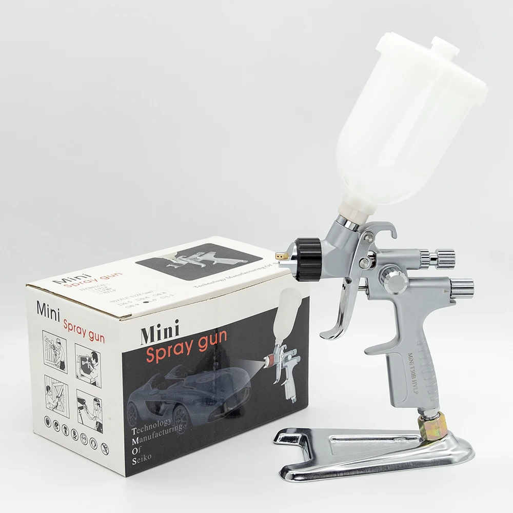 Mini Pistola de Pintura para Aerógrafo de Carro 1.0 mm Bocal Hvlp Profissional 250ml Copo Aerógrafo para Pintura Pneumático