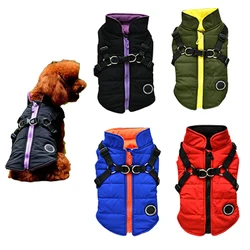 New Waterproof Dog Harness Jacket Pet Dog Clothes Puppy Winter Warm Pet Clothing Vest For Small Dogs Shih Tzu Chihuahua Pug Coat