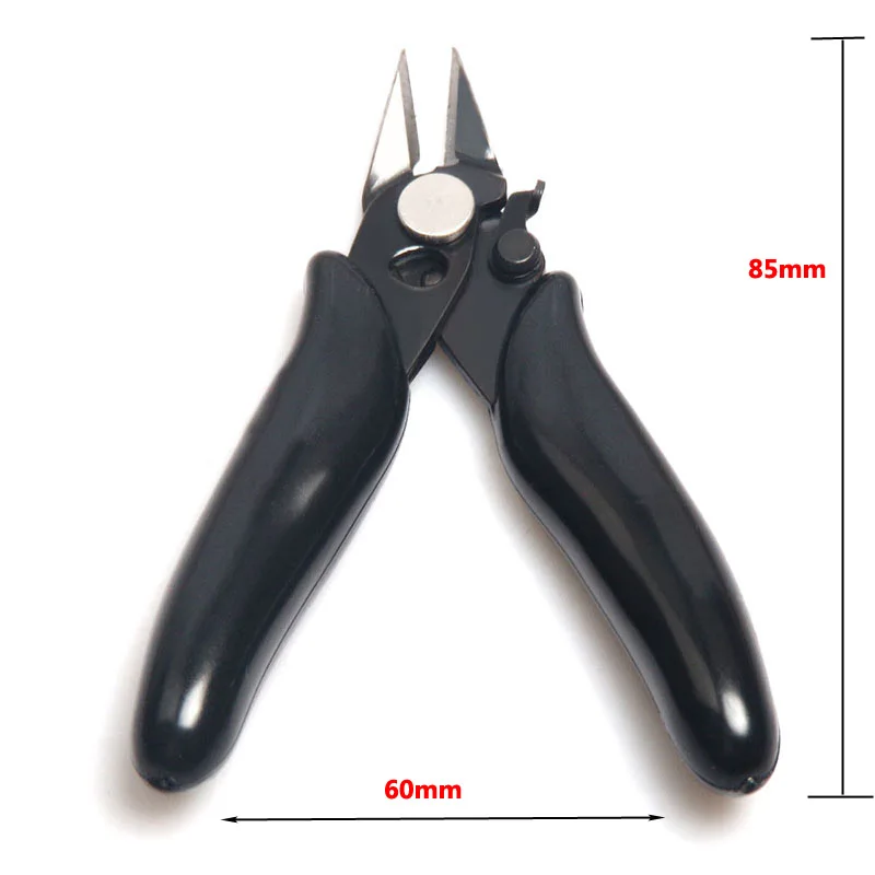 Preto 3.5 polegada preto mini cortadores de cabo de fio corte lado snips flush alicates com ferramentas de mão pinça de bloqueio alicate diagonal