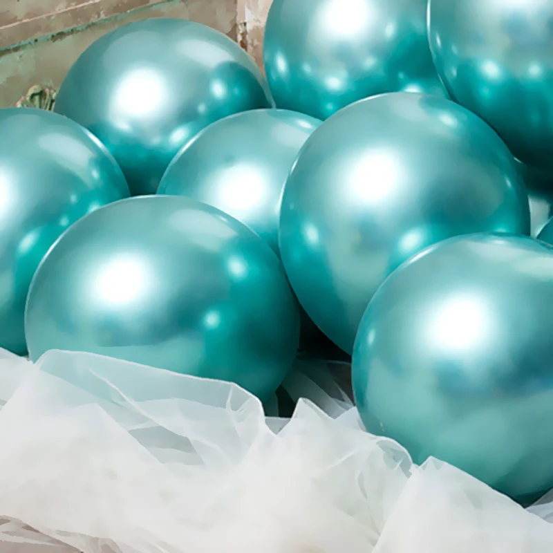 20st Chroom Metallic Ballonnen Bruiloft Verjaardagsfeestje Decoratie Ballon Baby Douche Goud Zilver Rood Groen Blauw Paars Ballon