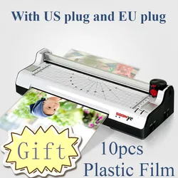 New Smart Photo Laminator A4 Trimmer Machine Sealed Plastic Laminating Machine Hot Cold Laminator plastificadora