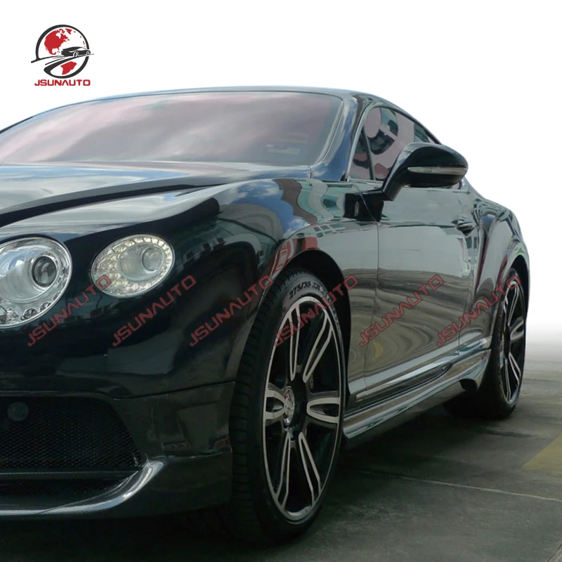 Carbon Fiber Skide Skirts For Bentley Continental GT 2012-2015 V Style Body Kit Auto Carbon Parts