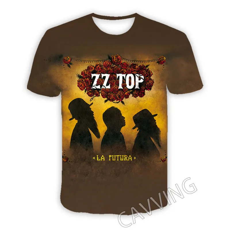 New Fashion Women/Men\'s 3D Print ZZ Top Band Casual T-shirts Hip Hop Tshirts Harajuku Styles Tops Clothing