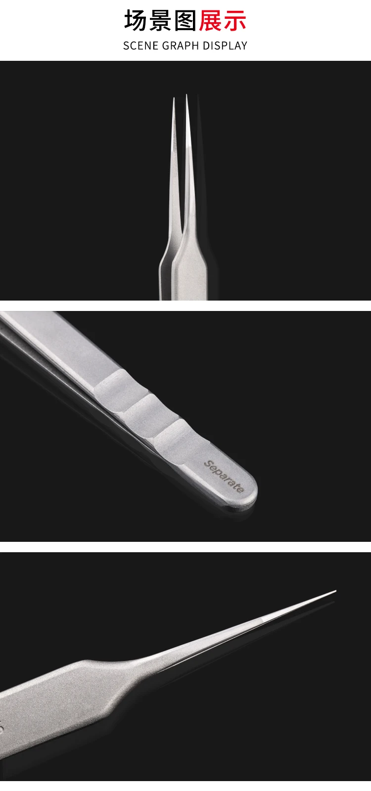 1pc STALEKS Pro High-precision Stainless Steel TE Series Straight Curved Tweezers Grafting Eyelashes Extension Makeup Tool