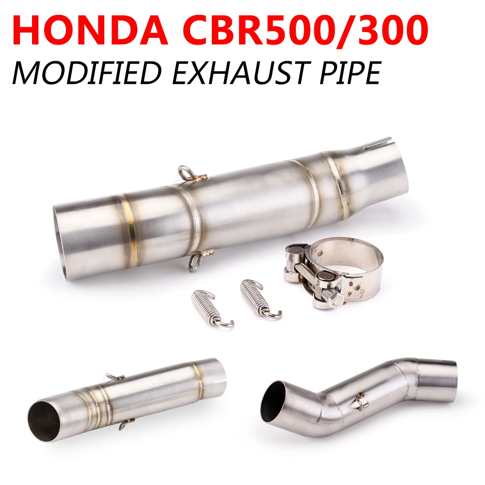 Suitable for Honda motorcycle CBR300 CBR400 CBR500F model stainless steel exhaust pipe modification