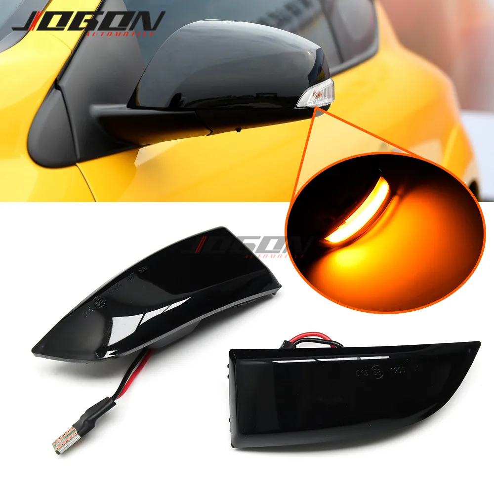 Dynamic LED Side Mirror Sequential Indicator Blinker Light For Renault Megane MK3 Scenic Fluence Latitude Safranen Laguna