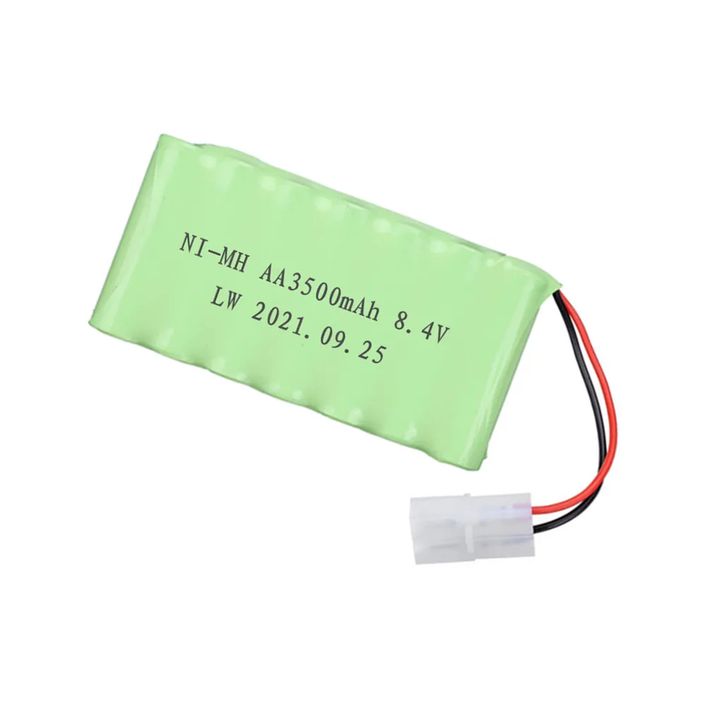 8.4 فولت 3500 مللي أمبير NiMH بطارية قابلة للشحن ل Rc خزانات السيارات القطارات روبوت قارب بندقية اللعب Ni-MH AA 3000 مللي أمبير 8.4 فولت بطارية تاميا التوصيل