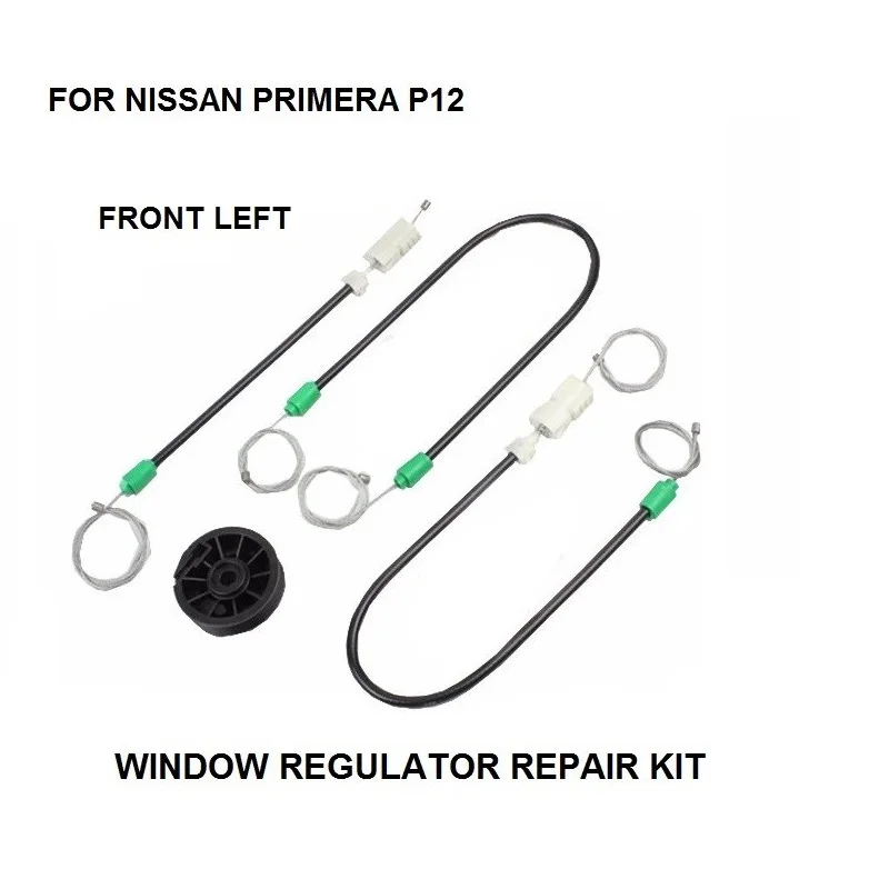 

WINDOW REGULATOR REPAIR CABLES AND ROLLER FOR NISSAN PRIMERA P12 FRONT-LEFT 2002-2015