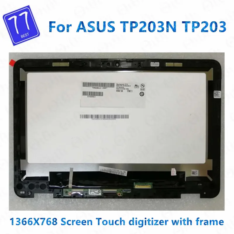 LCD 디스플레이 터치 스크린 어셈블리, ASUS TP203N TP203 TP203M 용 교체품, 정품 11.6 인치, EDP 30 핀 1366x768