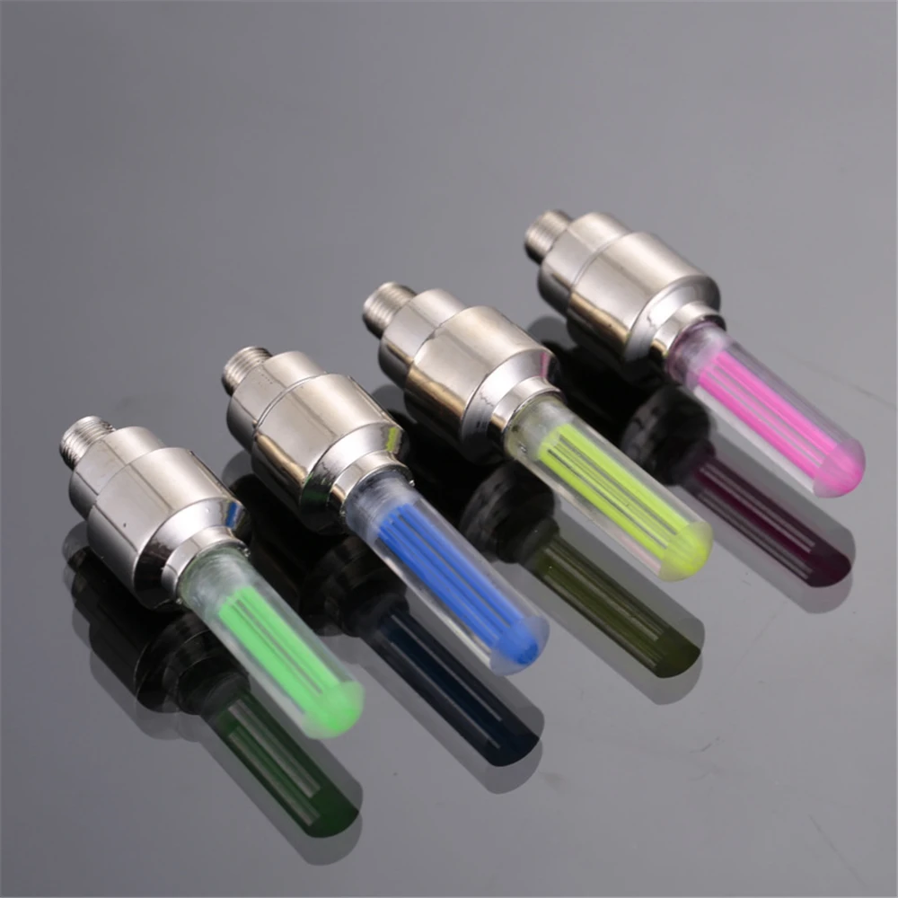 Neon Bike Spoke Light Road Bicycle MTB Motorcycle Car Tire Nozzle Valve Caps Lamp Waterproof Bike LED Lights Cycling Accessories