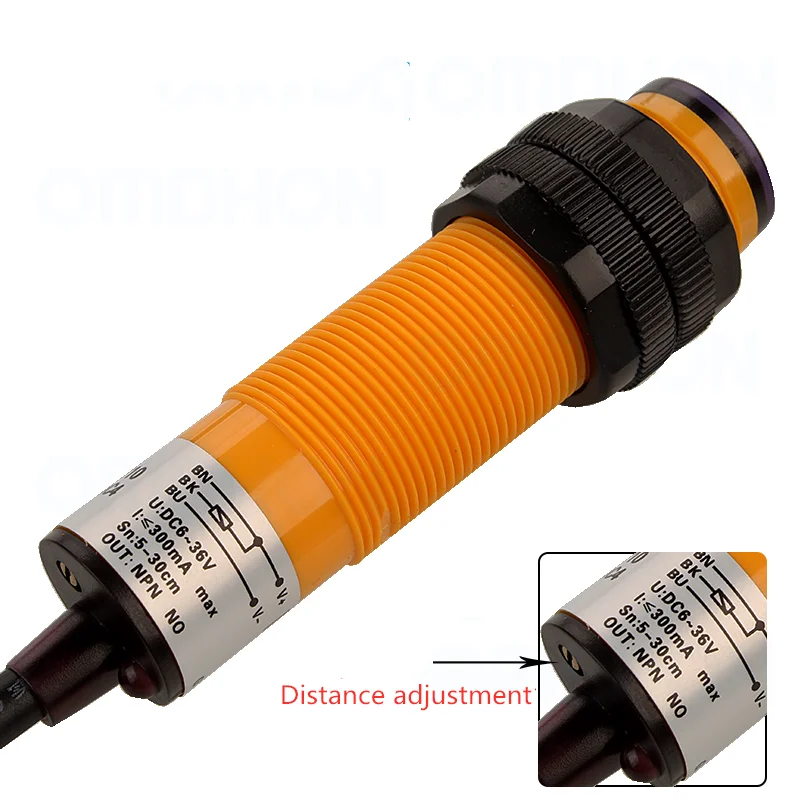 E3F-DS30C4 Proximity Switch Photoelectric Sensor Switch NPN PNP 30Cm Rentang Deteksi Adjustable E3F-DS30P1/P2/B2