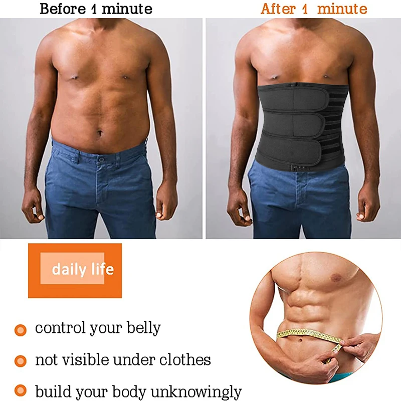 Men Waist Trainer Body Shapers Abdomen Slimming Belt Modeling Strap Sheath Weight Loss Belly Shapewear Workout Trimmer Corset